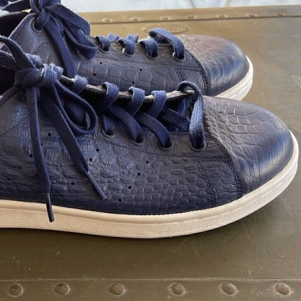 Adidas Mens Stan Smith AQ2730 Blue Animal Print Casual Shoes Sneakers Size 11.5 - Picture 6 of 16